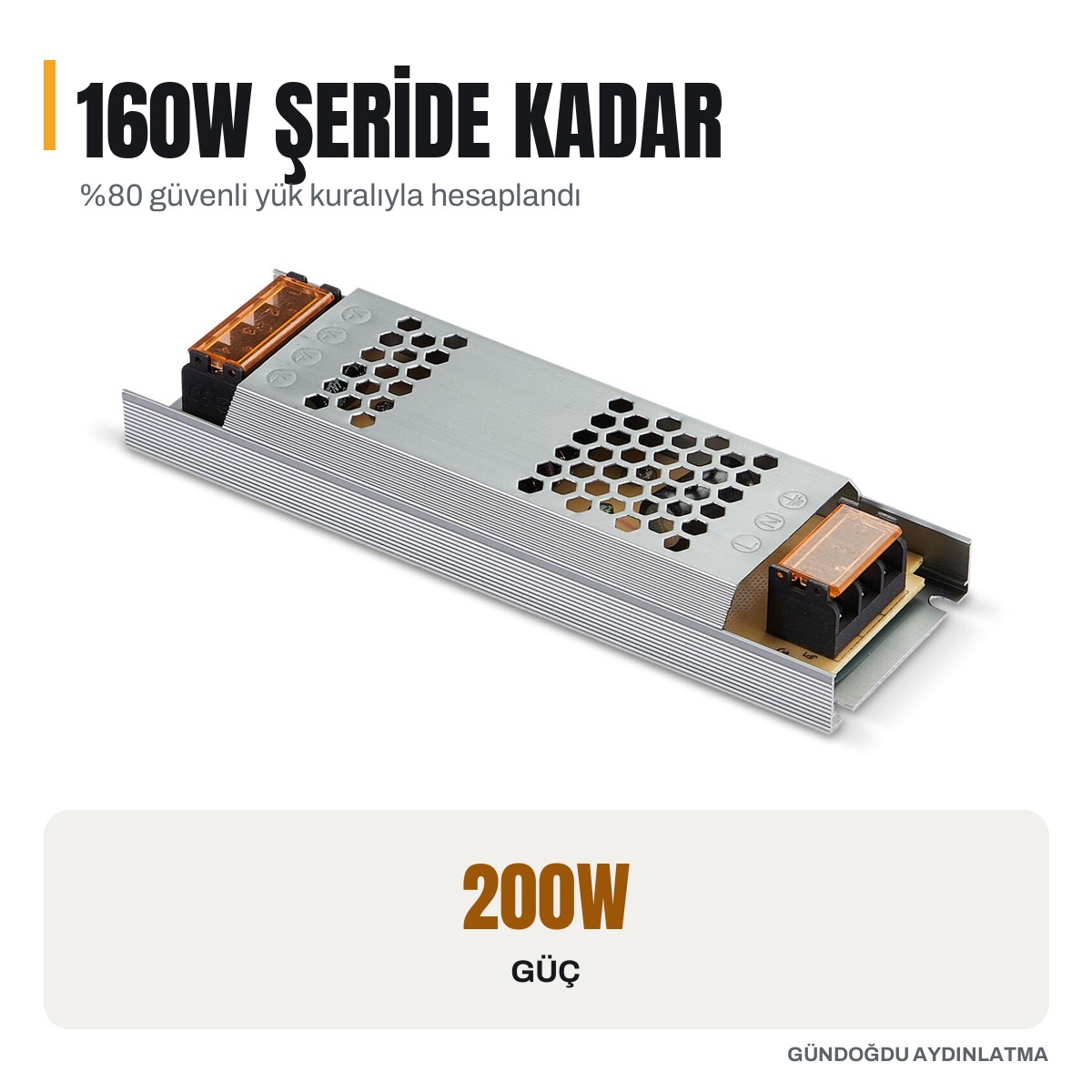 NOAS 200w 16.5a super slim trafo ince güç kaynağı modeli - görsel 2