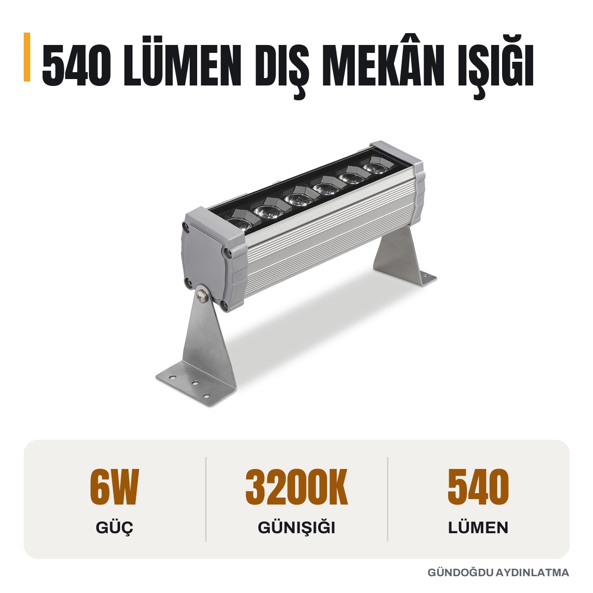 NOAS 20 cm LED wallwsher 3200K dış mekan aydınlatma armatürü modeli - görsel 4