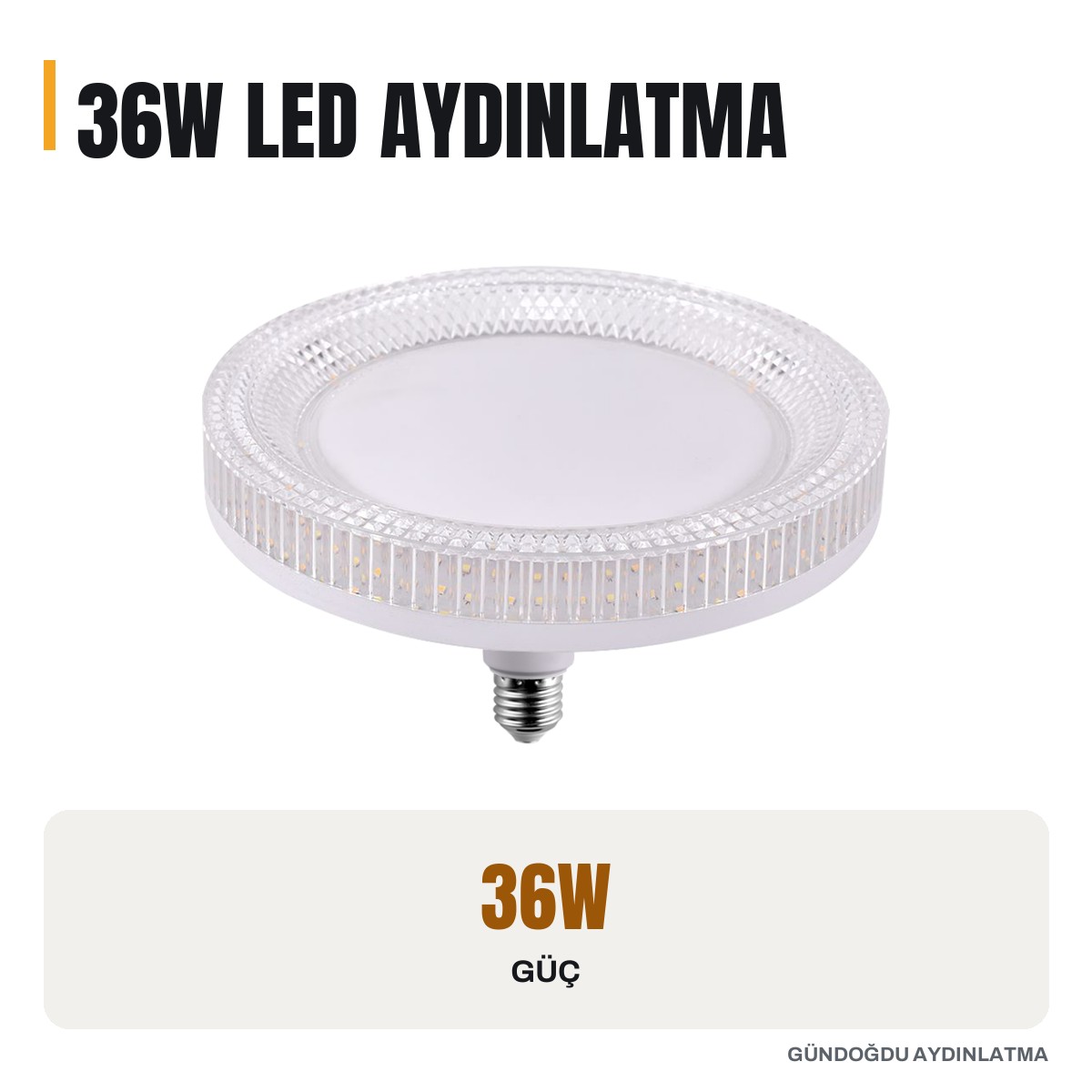 NOAS 36w kristal ampul 3 renk aydinlatma armaturu - görsel 2