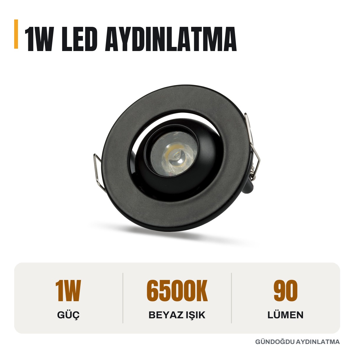 LED Aydınlatma Ürünü YL94-0201 1W Beyaz Işık - öne çıkan özellikler