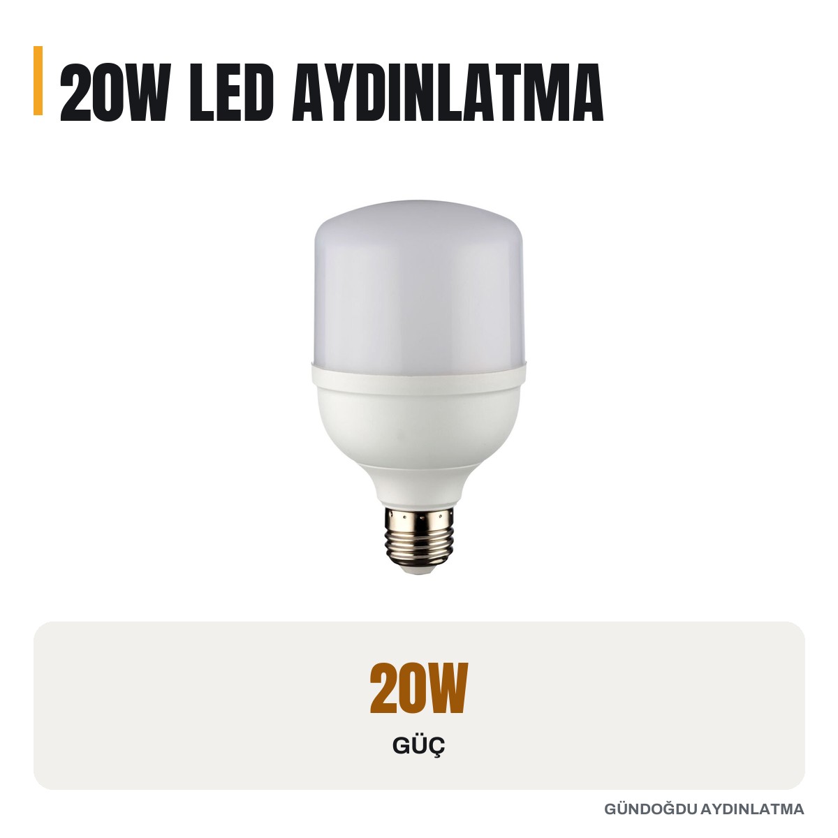 NOAS 20w LED torch ampul gün ışığı güçlü aydınlatma modeli - görsel 2